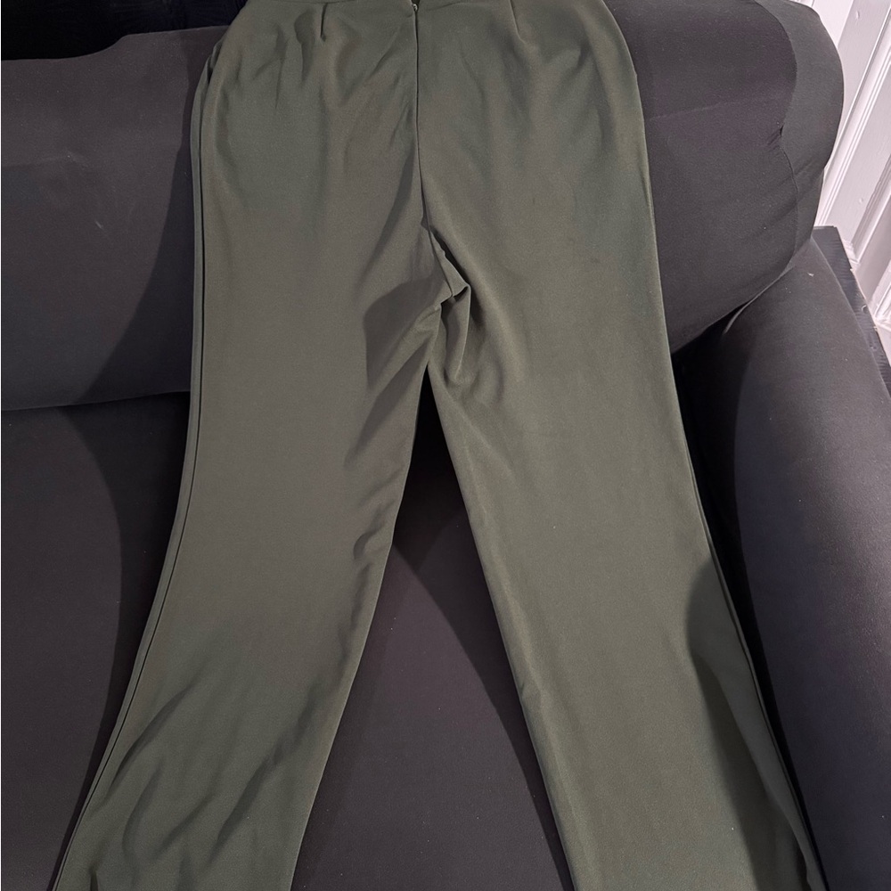 Fashion Nova Olive Green Wide Leg Pants